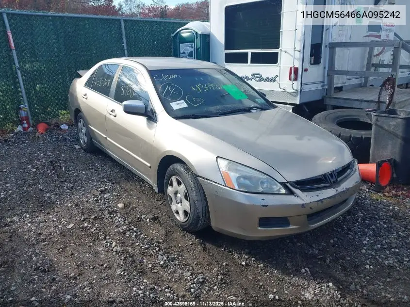 1HGCM56466A095242 2006 Honda Accord 2.4 Lx