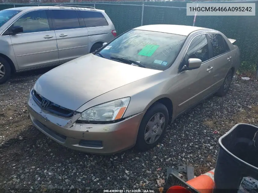 1HGCM56466A095242 2006 Honda Accord 2.4 Lx