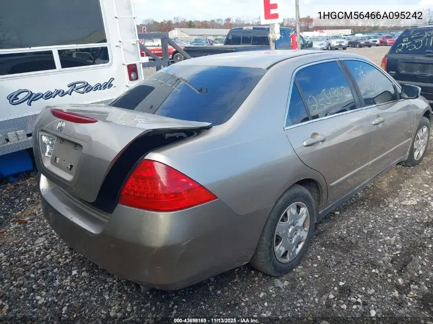1HGCM56466A095242 2006 Honda Accord 2.4 Lx