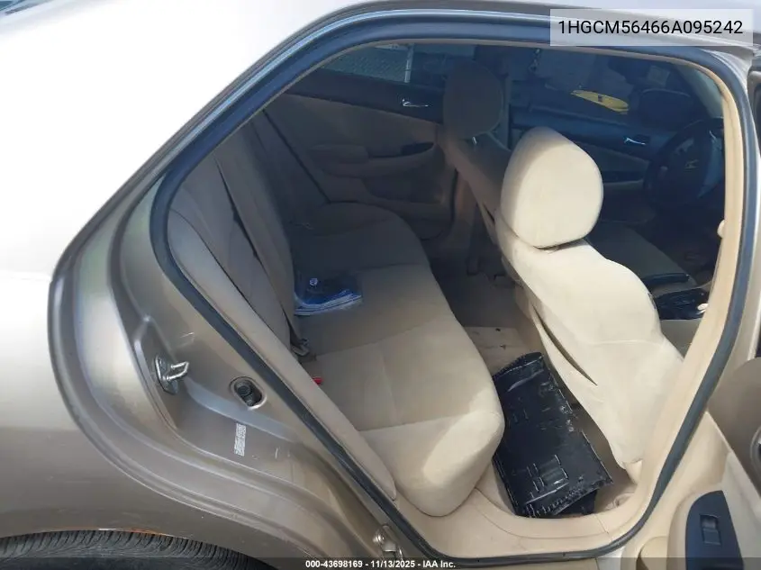 1HGCM56466A095242 2006 Honda Accord 2.4 Lx