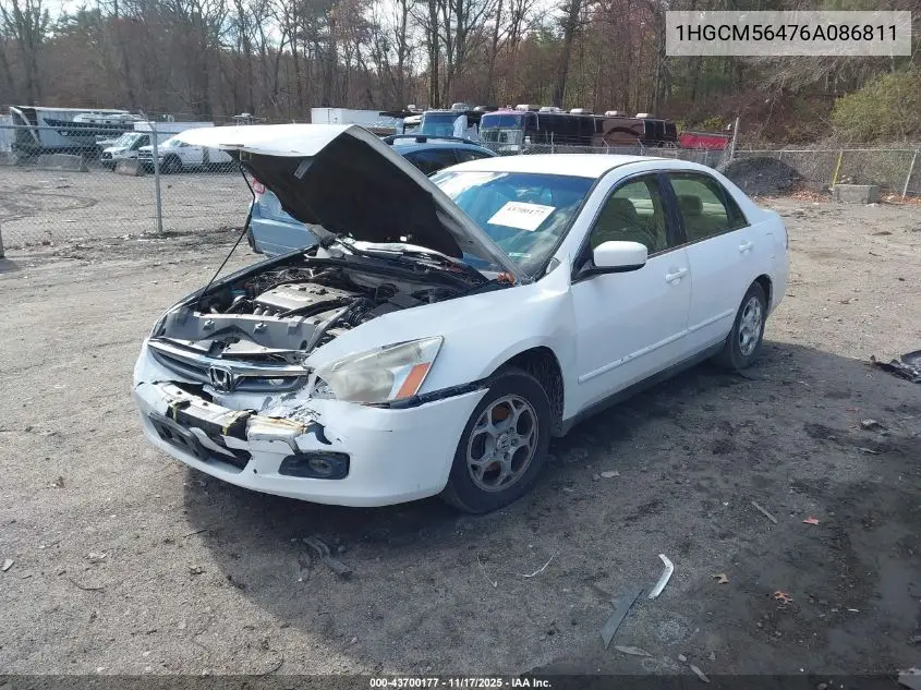1HGCM56476A086811 2006 Honda Accord 2.4 Lx