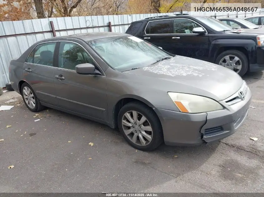1HGCM66536A048667 2006 Honda Accord 3.0 Ex
