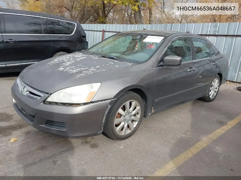 1HGCM66536A048667 2006 Honda Accord 3.0 Ex