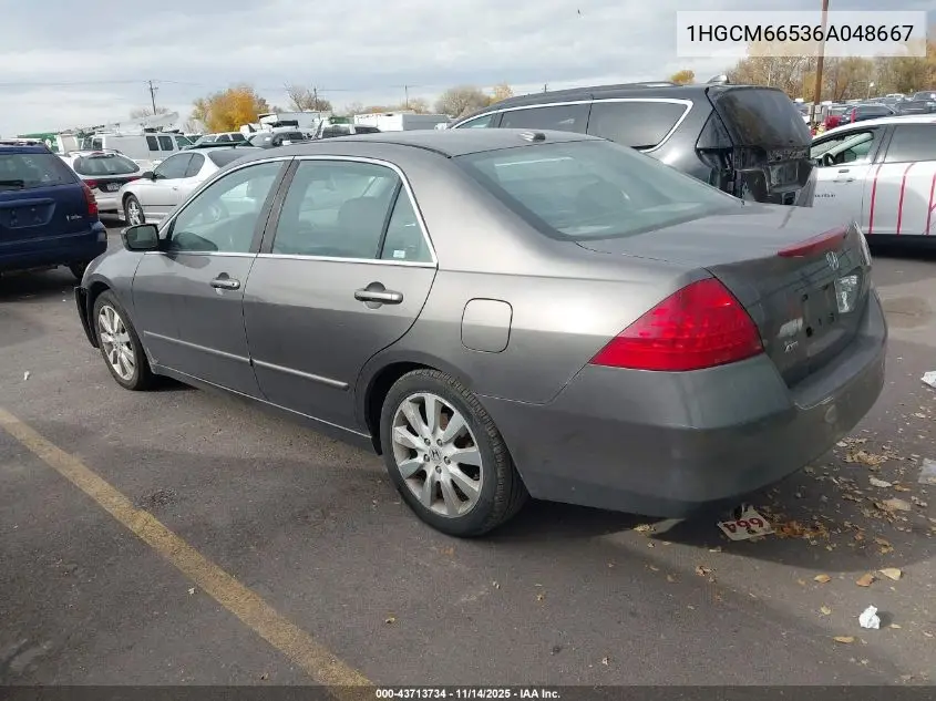 1HGCM66536A048667 2006 Honda Accord 3.0 Ex