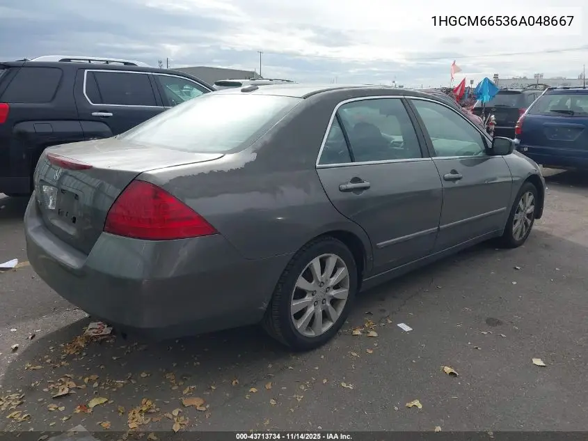 1HGCM66536A048667 2006 Honda Accord 3.0 Ex