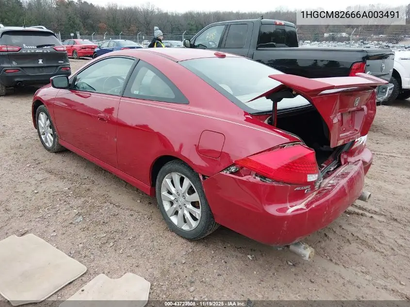 1HGCM82666A003491 2006 Honda Accord 3.0 Ex
