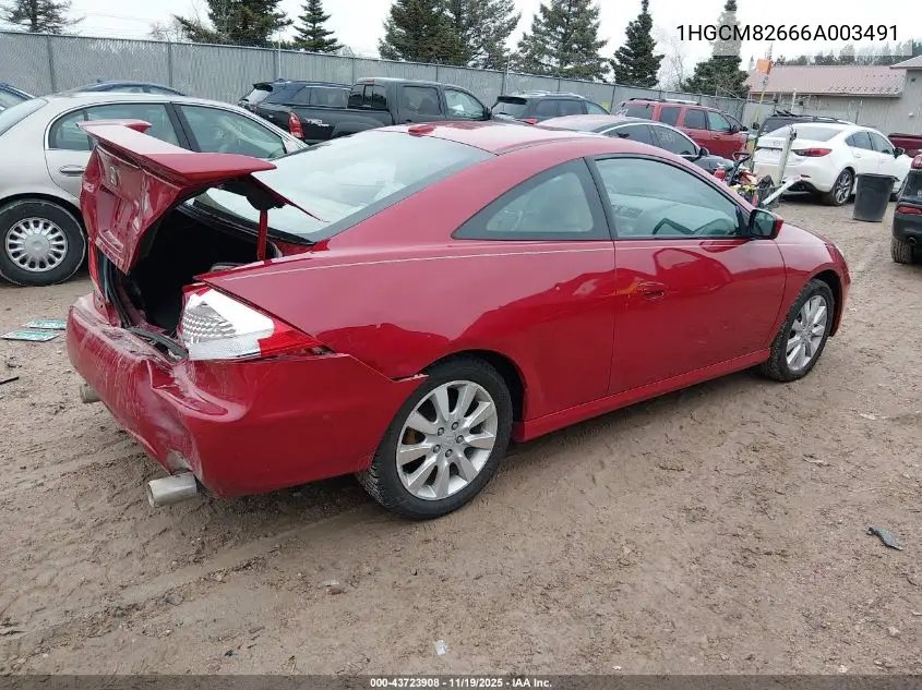 1HGCM82666A003491 2006 Honda Accord 3.0 Ex
