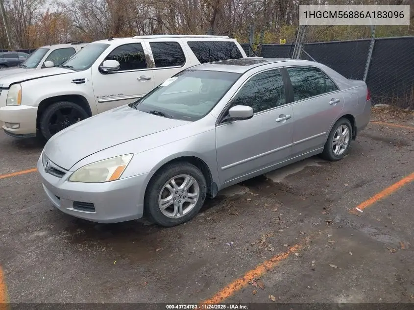 1HGCM56886A183096 2006 Honda Accord 2.4 Ex