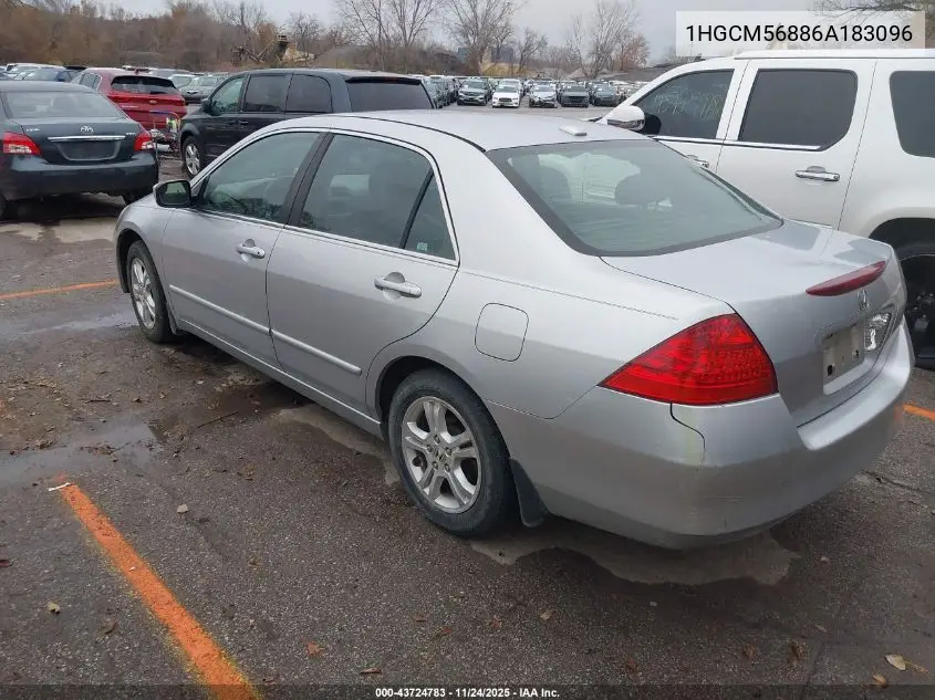 1HGCM56886A183096 2006 Honda Accord 2.4 Ex
