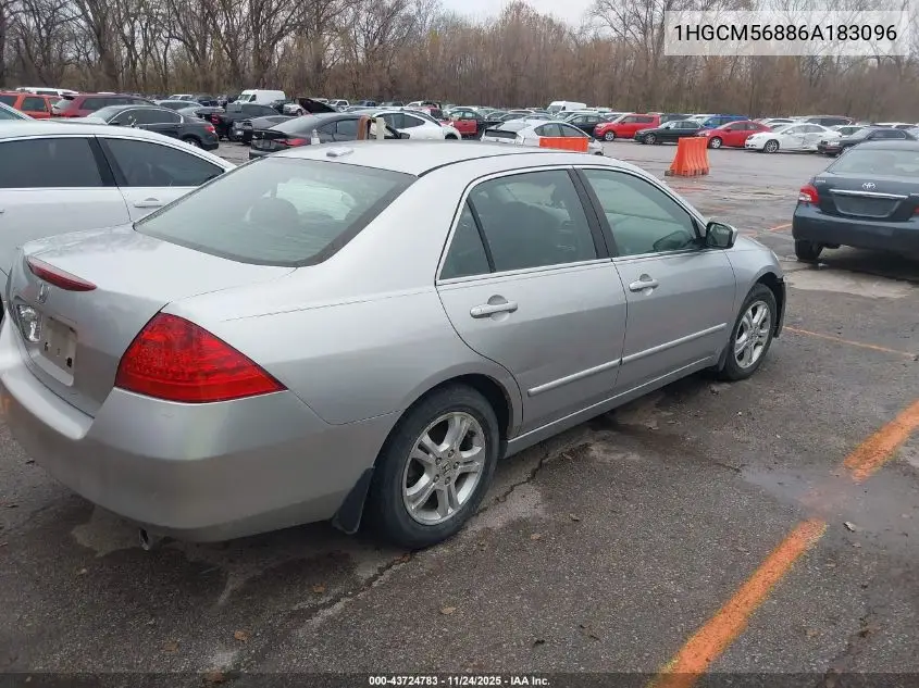 1HGCM56886A183096 2006 Honda Accord 2.4 Ex
