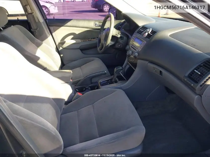 1HGCM56716A146317 2006 Honda Accord Sdn 2.4 Ex/Ex