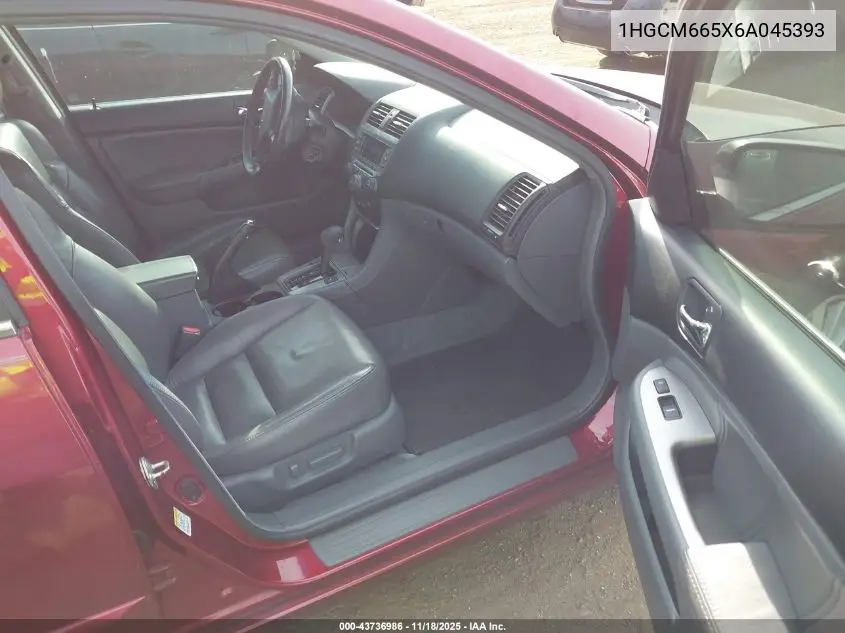 1HGCM665X6A045393 2006 Honda Accord 3.0 Ex