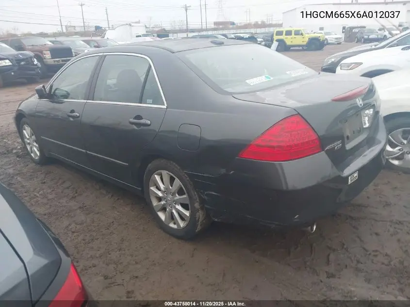 1HGCM665X6A012037 2006 Honda Accord 3.0 Ex