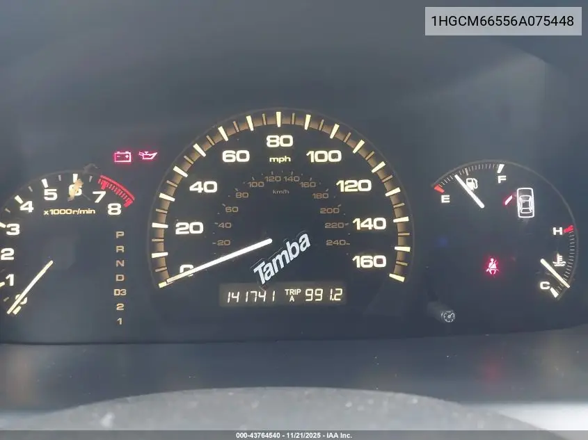 1HGCM66556A075448 2006 Honda Accord 3.0 Ex