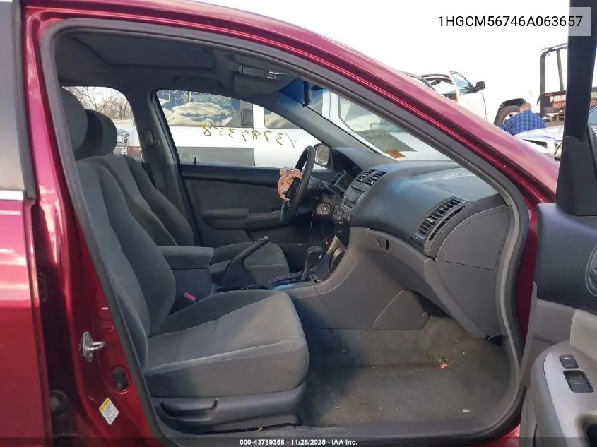 1HGCM56746A063657 2006 Honda Accord Sdn 2.4 Ex/Ex