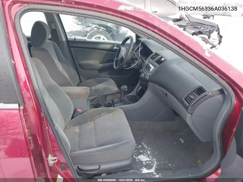 1HGCM56336A036138 2006 Honda Accord 2.4 Se