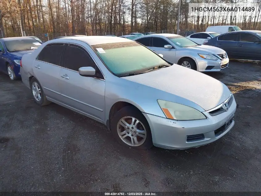 1HGCM563X6A014489 2006 Honda Accord 2.4 Se