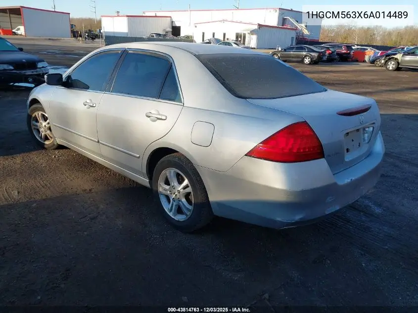 1HGCM563X6A014489 2006 Honda Accord 2.4 Se