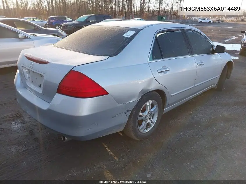1HGCM563X6A014489 2006 Honda Accord 2.4 Se