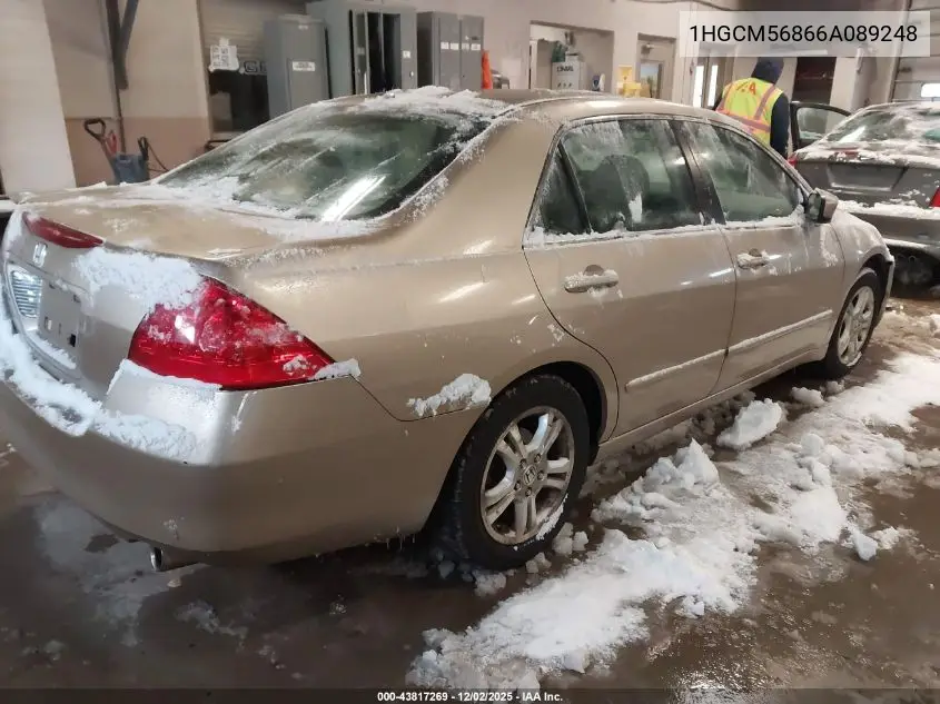 1HGCM56866A089248 2006 Honda Accord 2.4 Ex