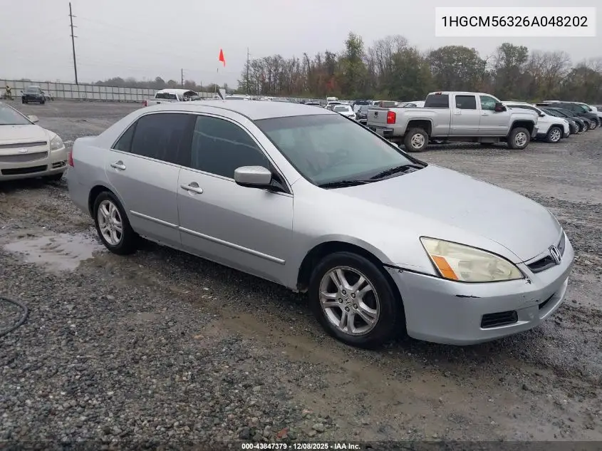 1HGCM56326A048202 2006 Honda Accord 2.4 Se