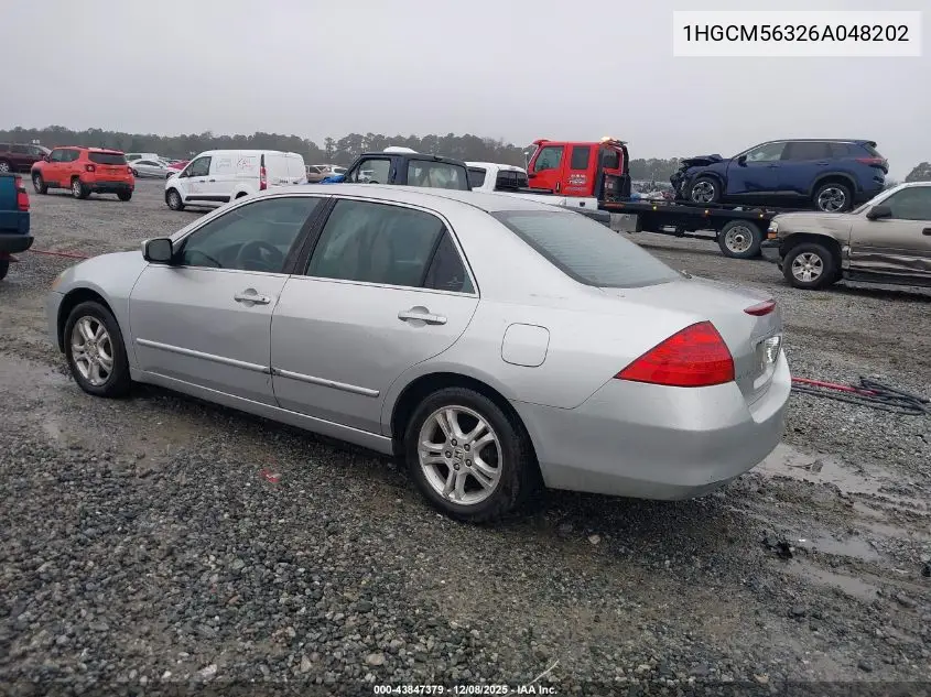 1HGCM56326A048202 2006 Honda Accord 2.4 Se