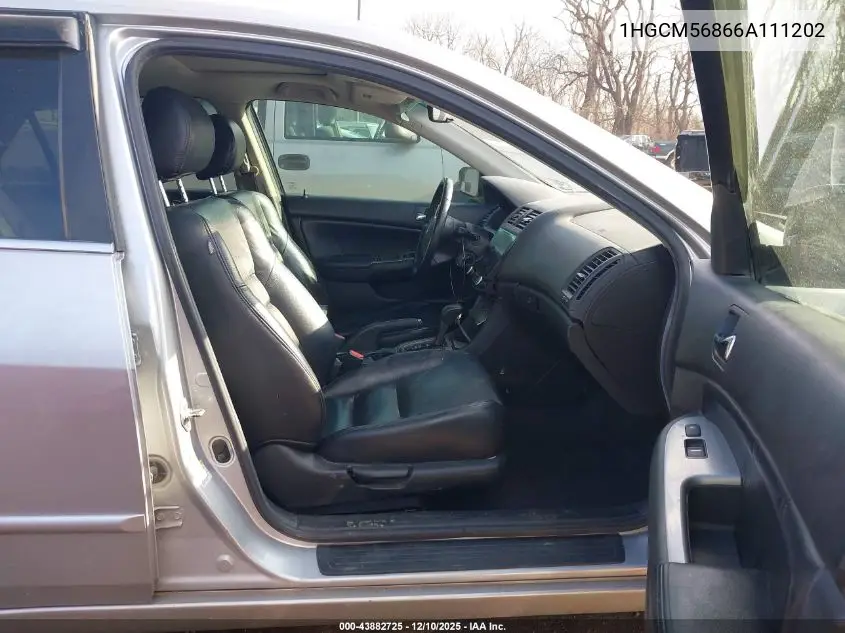 1HGCM56866A111202 2006 Honda Accord 2.4 Ex