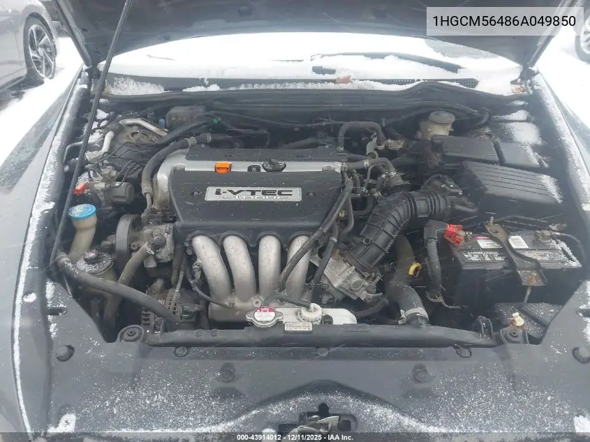 1HGCM56486A049850 2006 Honda Accord 2.4 Lx