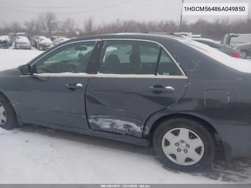 1HGCM56486A049850 2006 Honda Accord 2.4 Lx