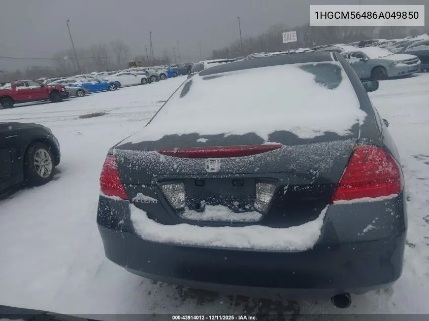 1HGCM56486A049850 2006 Honda Accord 2.4 Lx