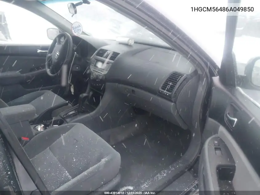 1HGCM56486A049850 2006 Honda Accord 2.4 Lx