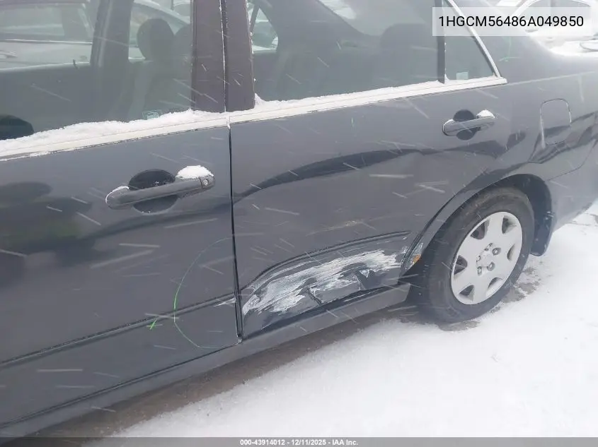 1HGCM56486A049850 2006 Honda Accord 2.4 Lx