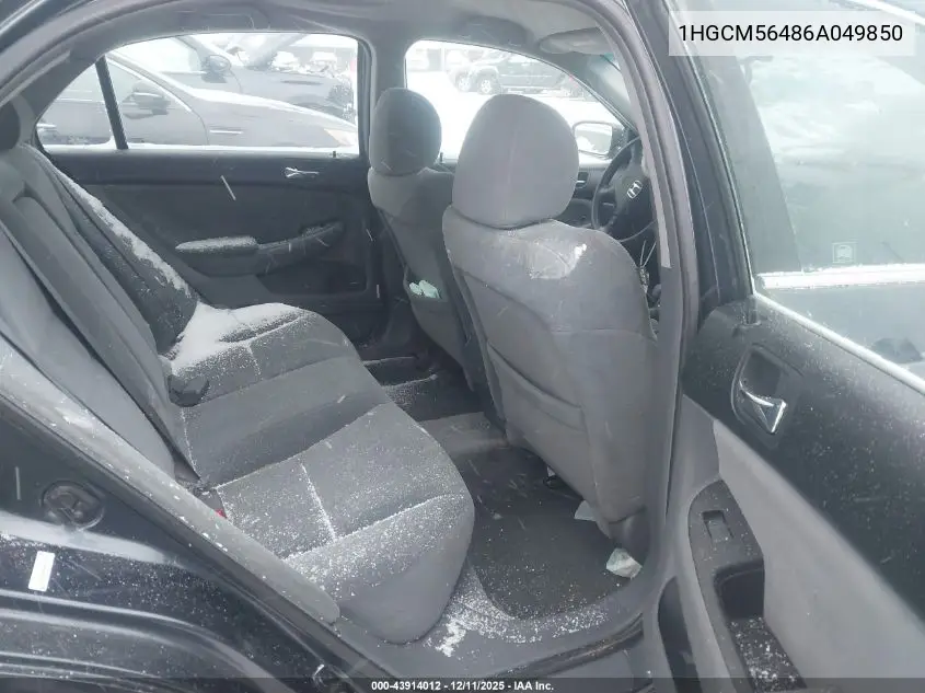 1HGCM56486A049850 2006 Honda Accord 2.4 Lx