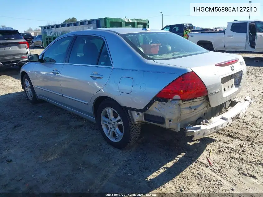 1HGCM56886A127210 2006 Honda Accord 2.4 Ex