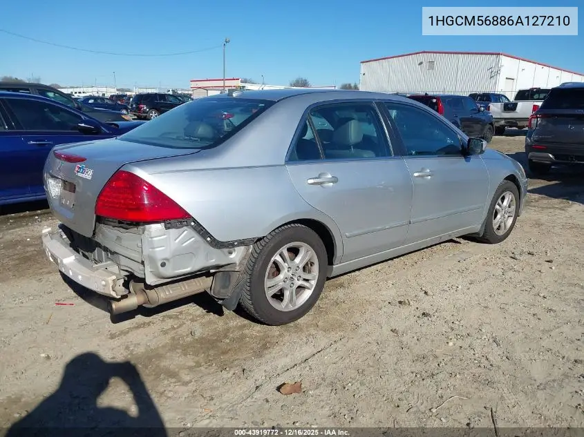 1HGCM56886A127210 2006 Honda Accord 2.4 Ex
