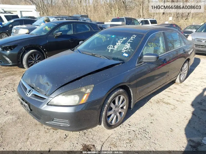 1HGCM66586A008603 2006 Honda Accord 3.0 Ex