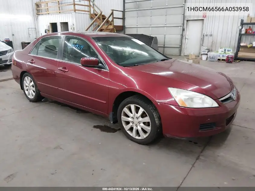 1HGCM66566A053958 2006 Honda Accord Sdn Ex-L V6