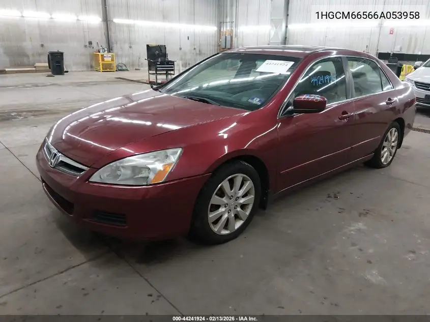 1HGCM66566A053958 2006 Honda Accord Sdn Ex-L V6