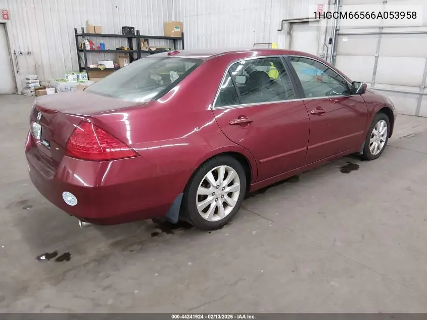 1HGCM66566A053958 2006 Honda Accord Sdn Ex-L V6