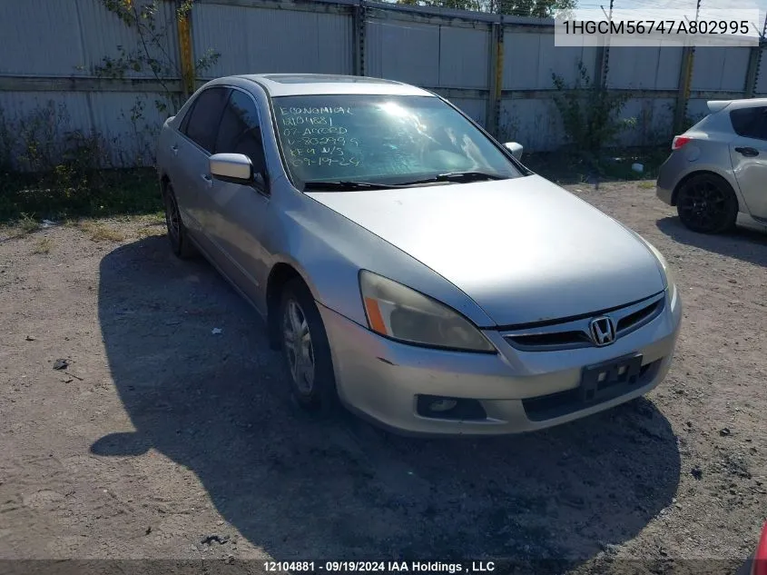 1HGCM56747A802995 2007 Honda Accord Sdn