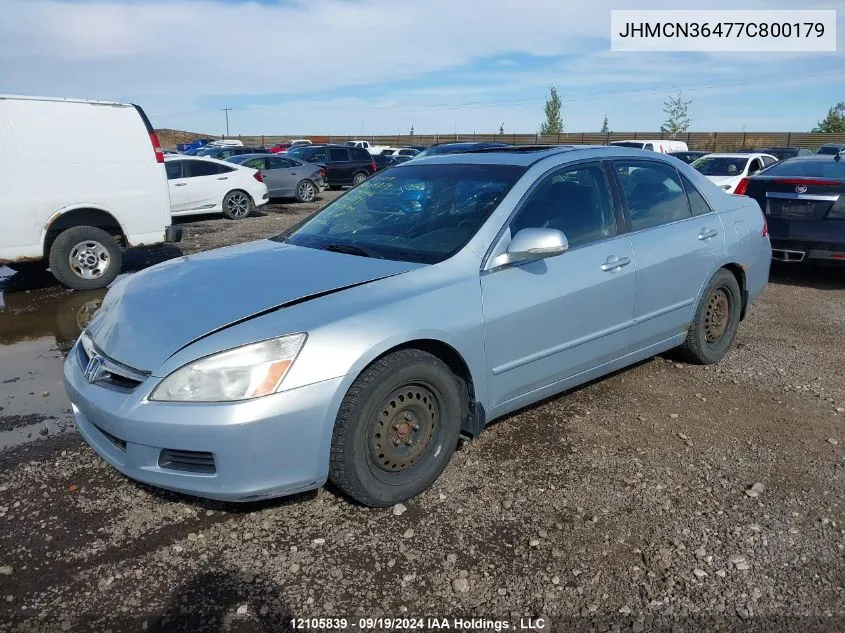 2007 Honda Accord Hybrid VIN: JHMCN36477C800179 Lot: 12105839