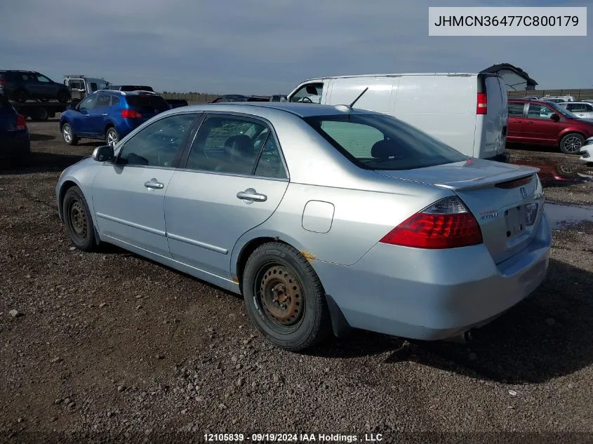 JHMCN36477C800179 2007 Honda Accord Hybrid