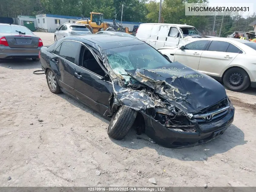 1HGCM66587A800431 2007 Honda Accord Ex