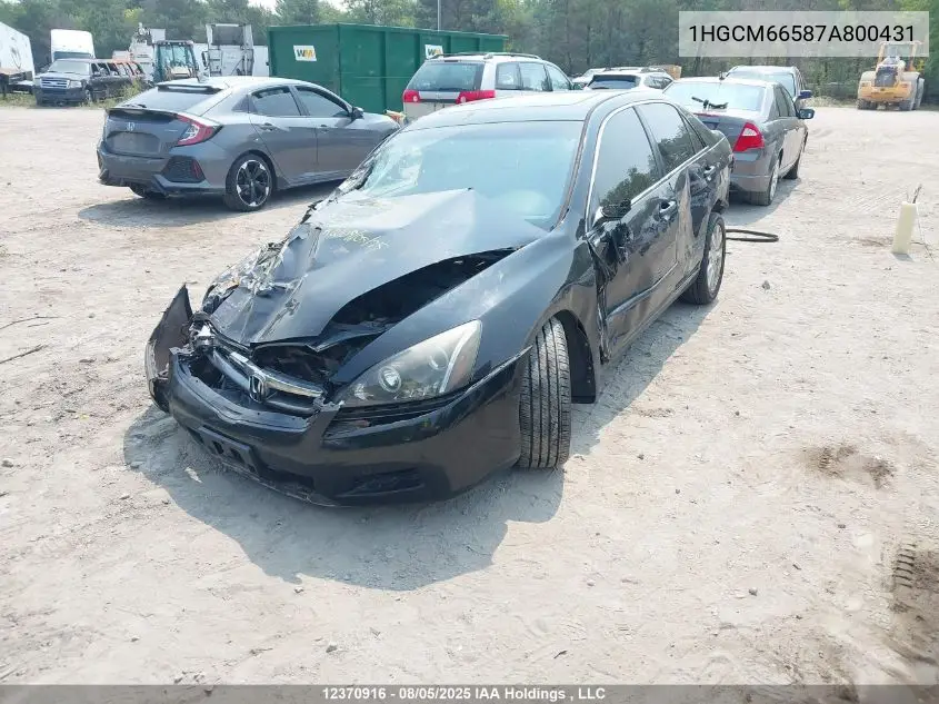 1HGCM66587A800431 2007 Honda Accord Ex