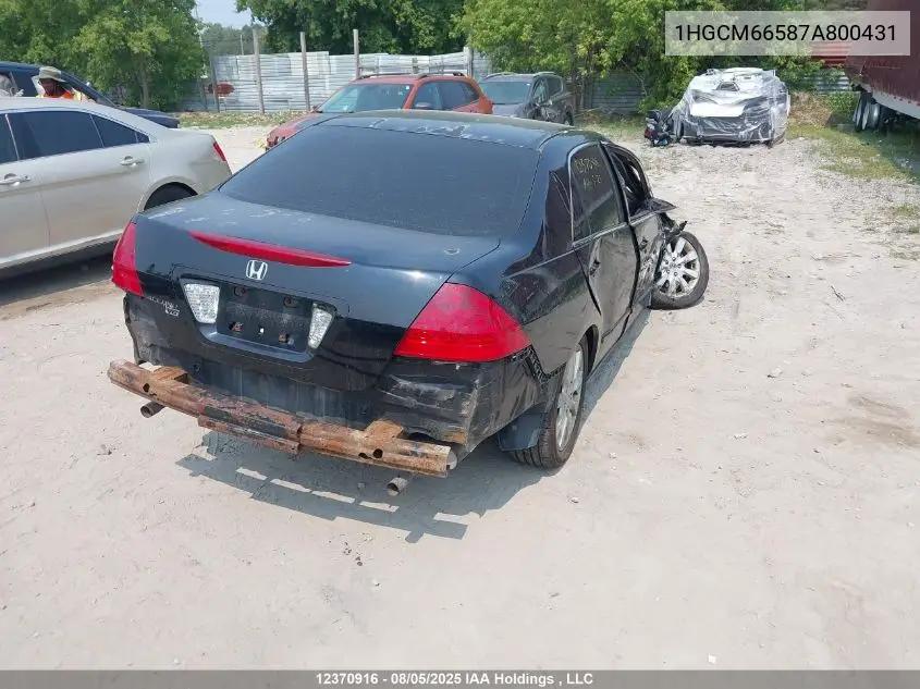 1HGCM66587A800431 2007 Honda Accord Ex
