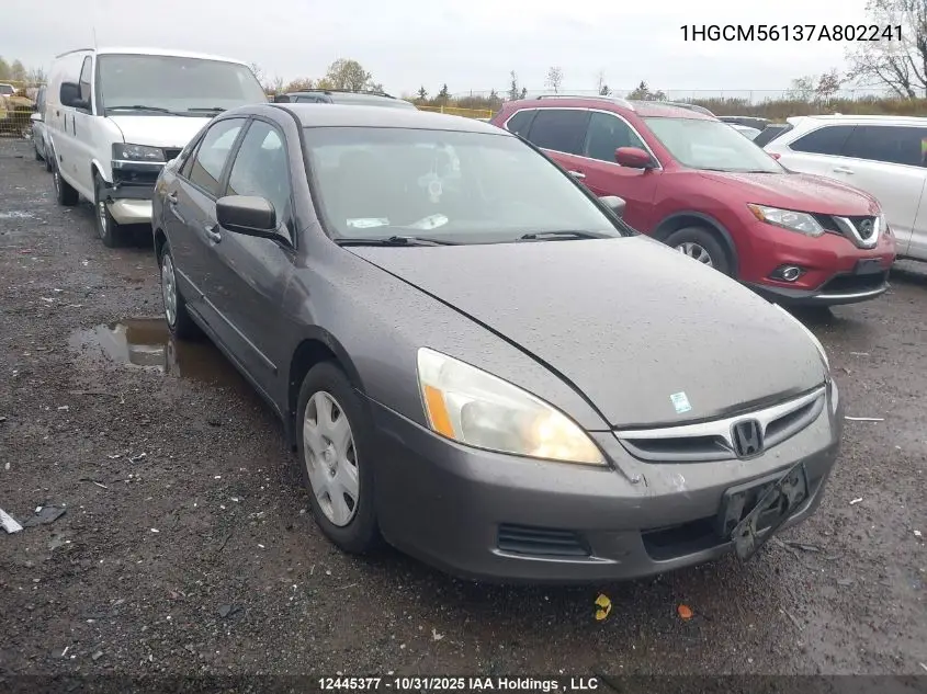 1HGCM56137A802241 2007 Honda Accord Dx-G
