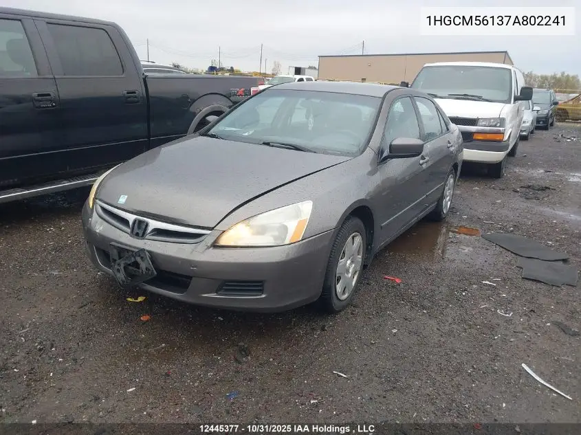 1HGCM56137A802241 2007 Honda Accord Dx-G
