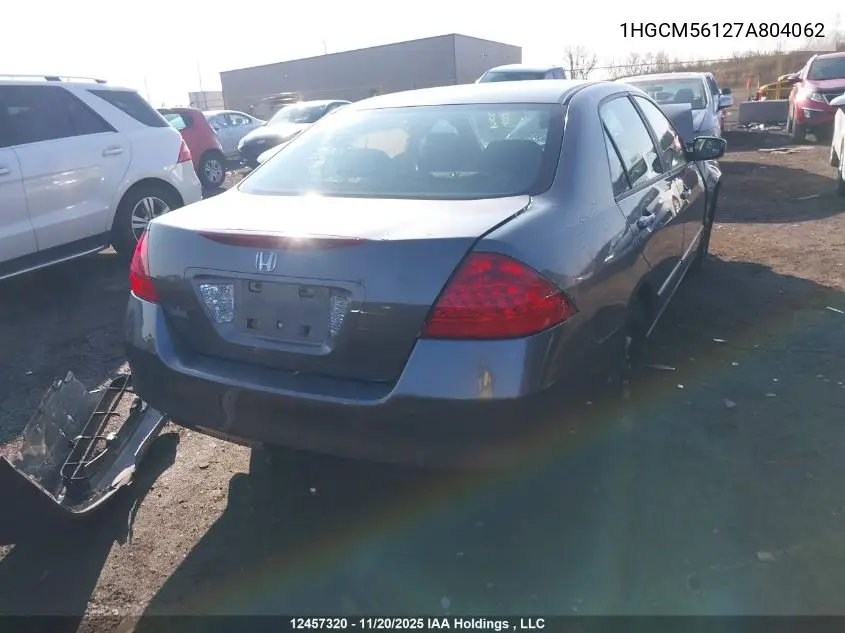 1HGCM56127A804062 2007 Honda Accord Dx-G