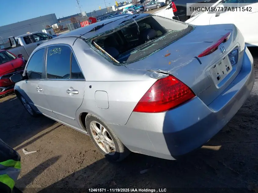 1HGCM56717A811542 2007 Honda Accord Ex