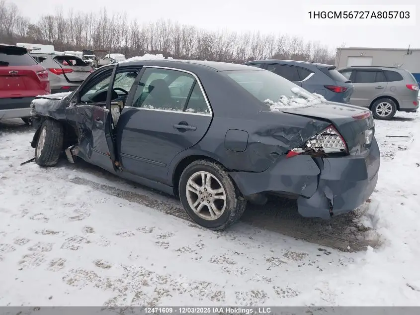 1HGCM56727A805703 2007 Honda Accord Ex